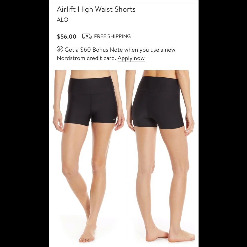 Alo High-waist Airlift shorts, size small.